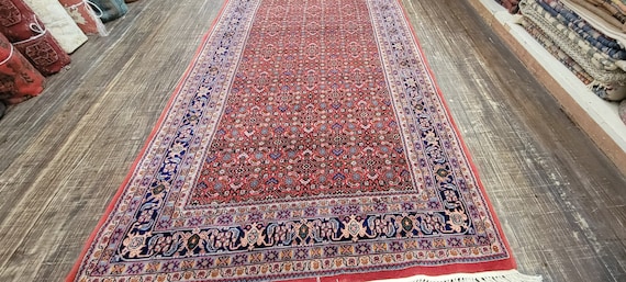 Traditional wool hand knotted handmade rug Indian jaypour vintage rug designer rug  oriental rug Turkish rug size 5'×10'