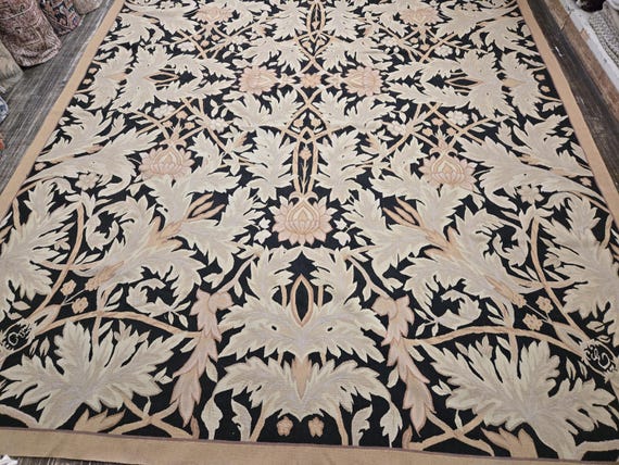 Aubusson rugs  french Aubusson flat wove rug Savanery rug Flemish carpet wool Aubusson rug European rugs,Needlepoint red  Aubusson 9'×12'