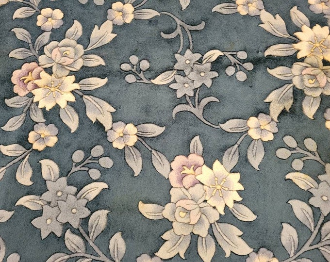 Chinese Art Deco Peking rug  90 line wool hand knotted round Chinese dark green excellent quality wool vintage rug size 9'×9' round rug