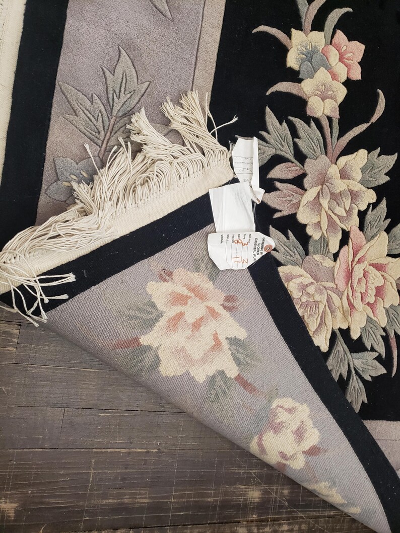 Vintage Chinese Aubusson Rug, 120 Line Wool, 8'3