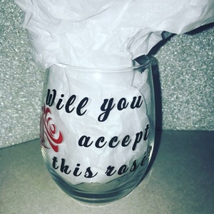 Bachelor/Bachelorette stemless wine glass