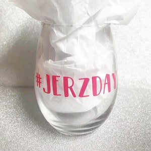 jerzday state outline stemless wine glass