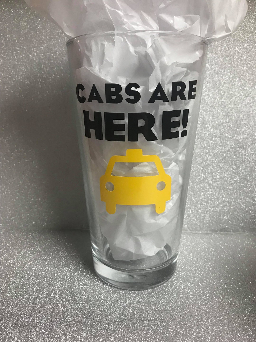 Cabs Are Here // Jersey Shore // Pint Glass Etsy