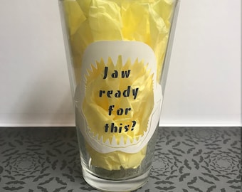 Jaw ready for this? Shark jaw pint glass
