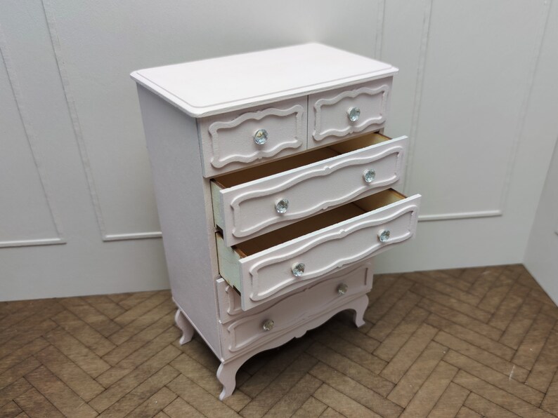 FR 12 in doll BJD Doll chest of drawers american glamour style miniature commode Blythe 1:6 furniture for Barbie