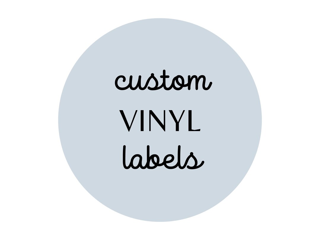 Custom Vinyl Labels Personalized Label, Vinyl Decal, Sticker, Adhesive