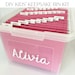 DIY Kids' School Keepsake Bin Kit  | Personalized Keepsake Box, Memory Box, Artwork Organization, Schoolwork | Bin + Folders Not Included 