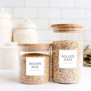 2&quot; Editable Minimalist Pantry Labels | Printable Labels | Canva Label Template | Labels for Organizing | Kitchen Labels | Organizing Labels