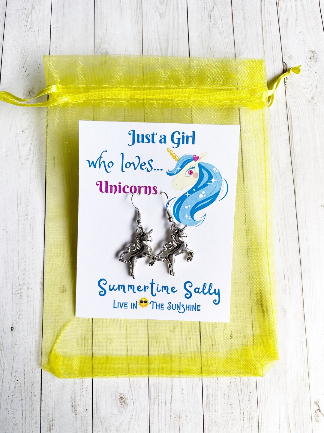 Unicorn Earrings, Fun Girls Jewelry, Tween Girl Gift, Teen Girl Gift