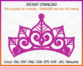 tiara printable etsy