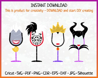 Free Free 238 Disney Villain Wine Glass Svg SVG PNG EPS DXF File