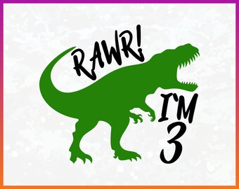 Download Dinosaur birthday svg | Etsy