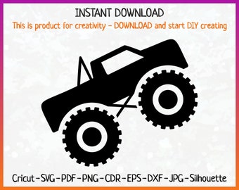 Download Monster truck svg | Etsy