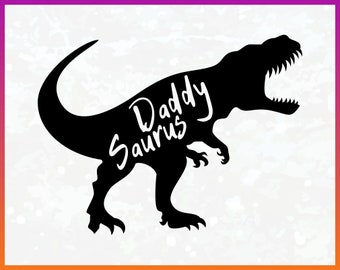Download Daddysaurus svg | Etsy