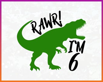 Download Dinosaur birthday svg | Etsy