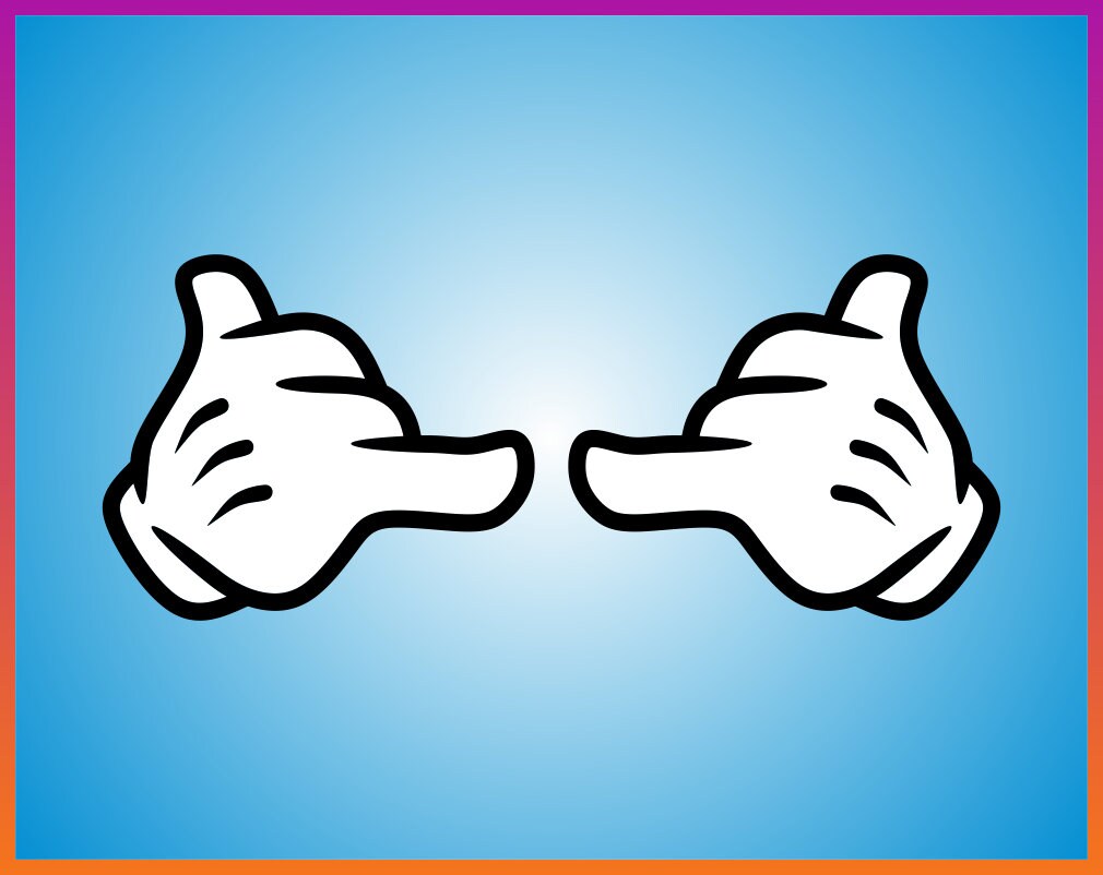 Mickey Mouse Hands SVG Mickey Mouse Hands Shaka SVG Mickey Etsy