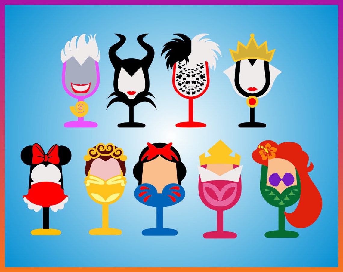 Free Free 195 Disney Wine Glass Svg Free SVG PNG EPS DXF File