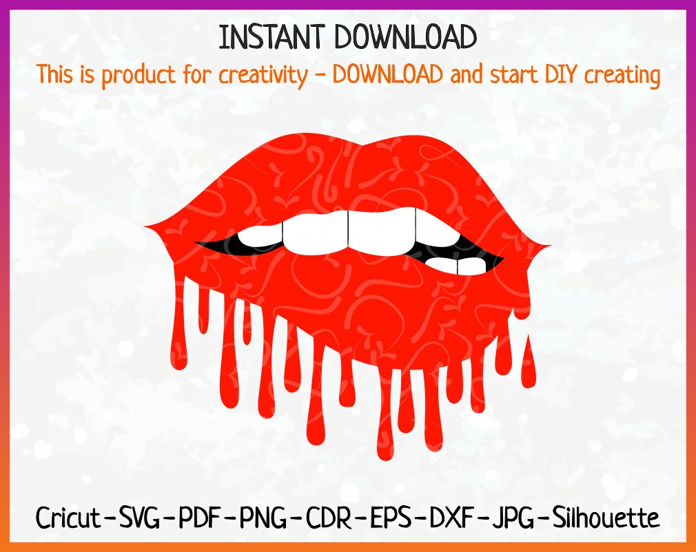 Free Free 197 Dripping Lips Free Biting Lip Svg SVG PNG EPS DXF File