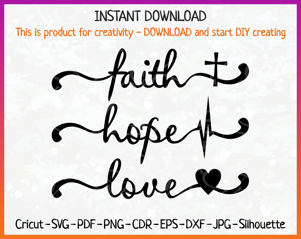 Download Faith Hope Love svg Faith Hope Love SVG Faith Hope Love | Etsy
