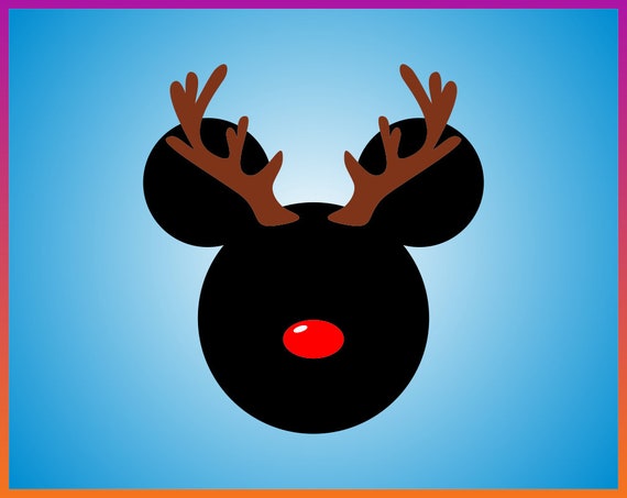 Download Disney Christmas Reindeer Svg Mickey with Antlers Cut ...