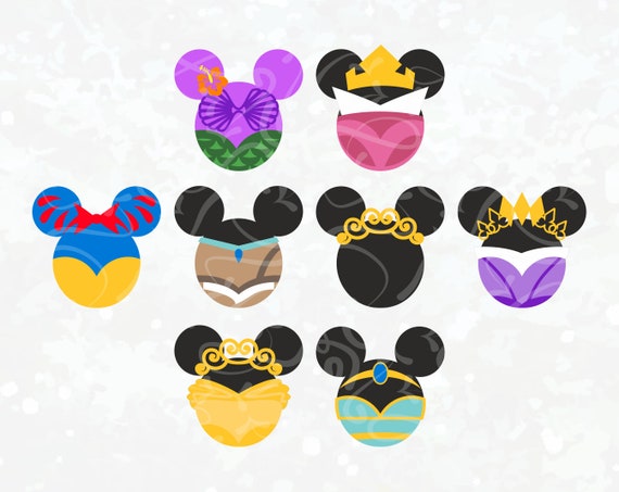 Download Disney Princess with ears svg Icon Minnie Mickey Mouse ...