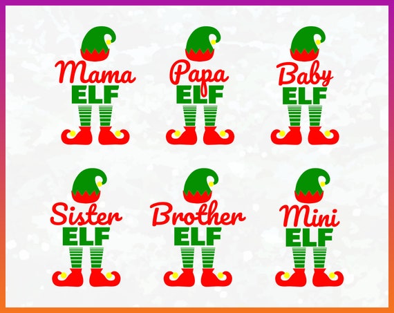 Download Family Elf svg Bundle Christmas Svg dxf EPS PNG Cut Files ...