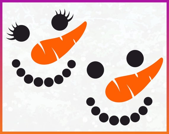 Download Snowman Face with Carrot Nose SVG Eps dxf png jpg digital ...