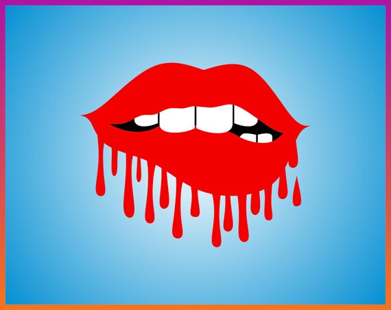 Download Dripping Lips SVG Biting Lips SVG Lips Fashion Lips Sexy ...