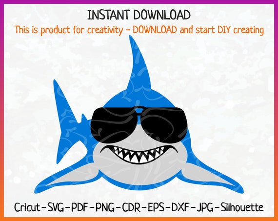 Download Shark svg Shark with sunglasses pdf daddy shark baby shark ...