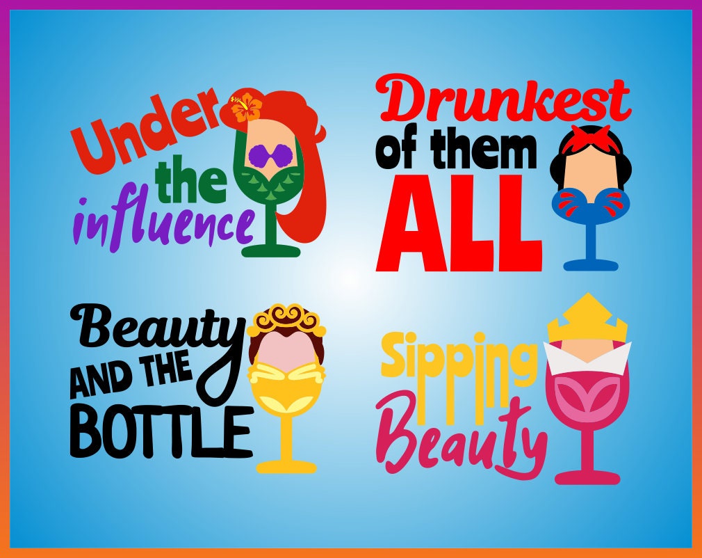 Download Disney princess wine glass svg drunk princesses disney ...