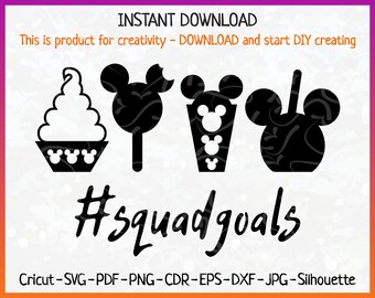 Download Disney Snack Goals ALL snacks now included SVG PNG Cut FIle