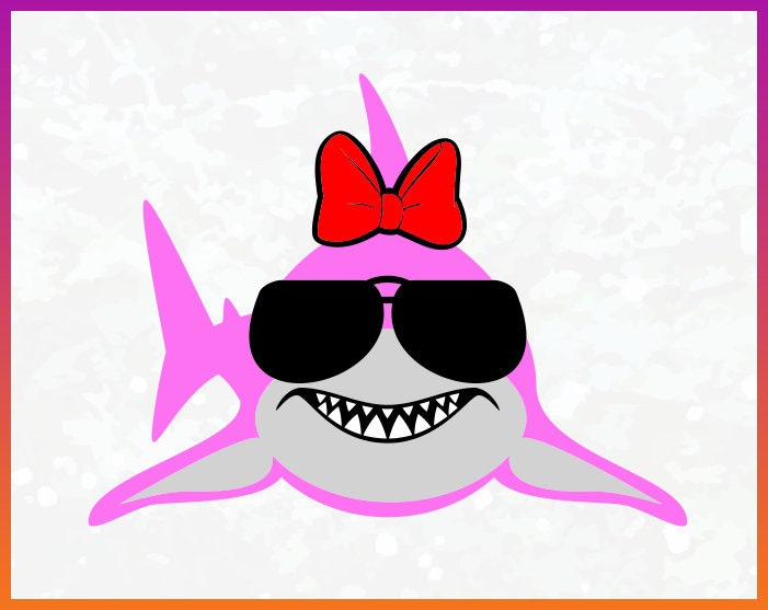 Download Shark svg Shark with sunglasses pdf Girl shark baby shark ...