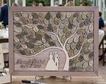 Magnetic Mrs and Mrs Guest Book, Lesbian Wedding Tree, LGBTQ Guestbook Alternative, Magnetic Board Sign, Gay Marriage Decor