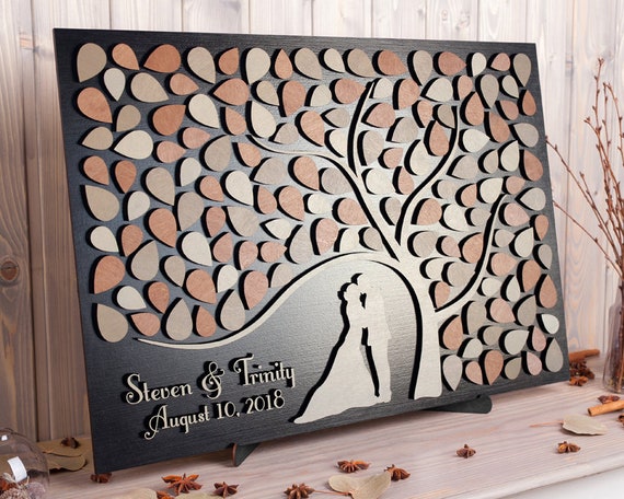 Rustic Wedding Tree Guest Book Tree Wedding Signs Wedding Guestbook Wedding Gift Bridal Gift Guest Book Wedding Guest Book Alternative