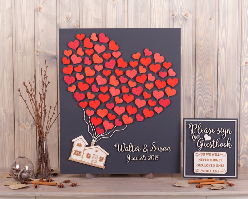 Custom Wedding Guest Book Alternative UP House Movie Inspired Etsy