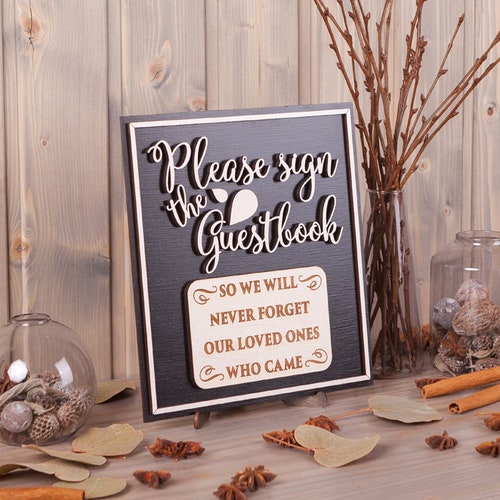 Custom wedding guest book shops alternative Tree of leaves 3d guestbook wooden sign Personalized rustic wedding gift ideas Couple silhouette