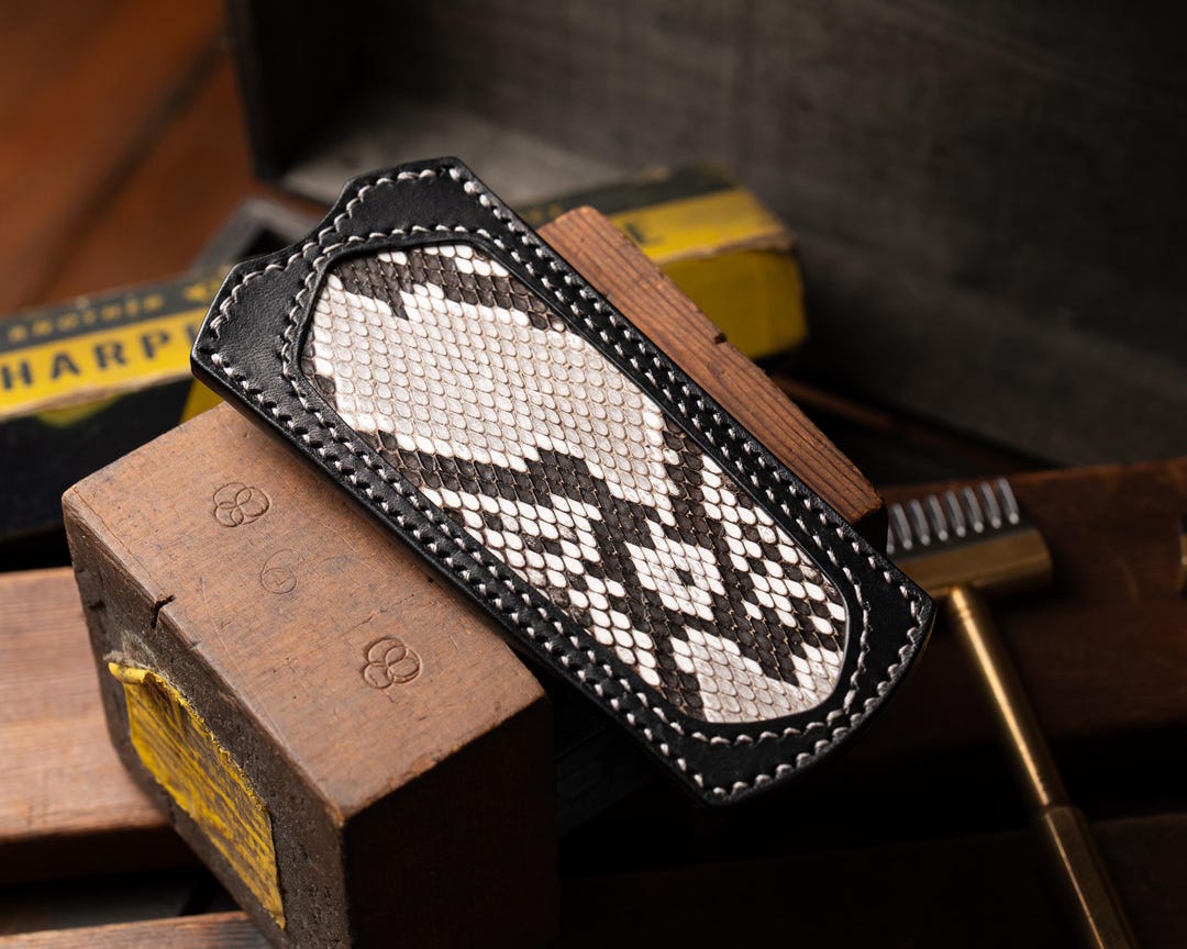Python Skin Balisong Sheath With Pocket Ulticlip - Etsy