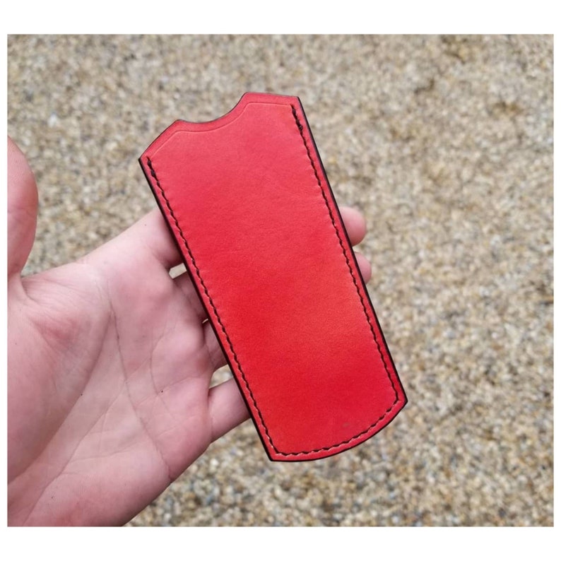 Red Bali cocoonbalisong sheath with pocket clip