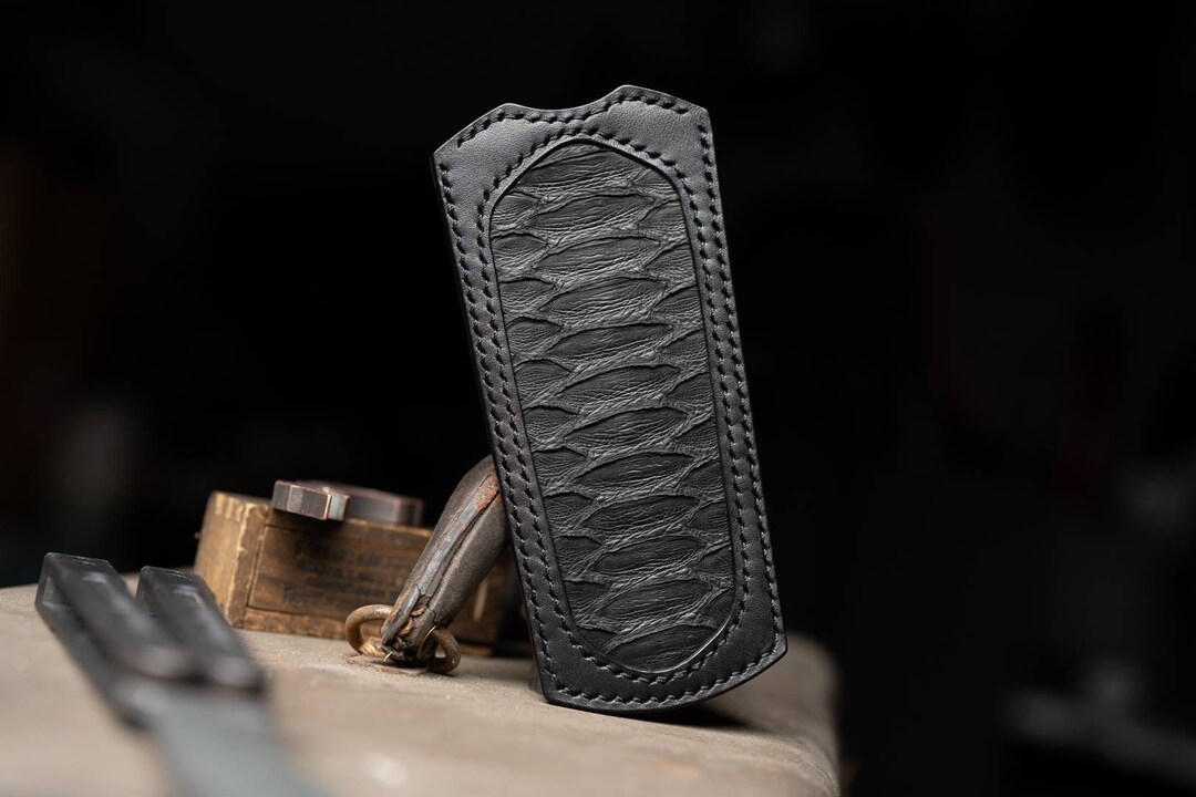 Black Python Cocoon/balisong Sheath With Pocket Ti Clip - Etsy