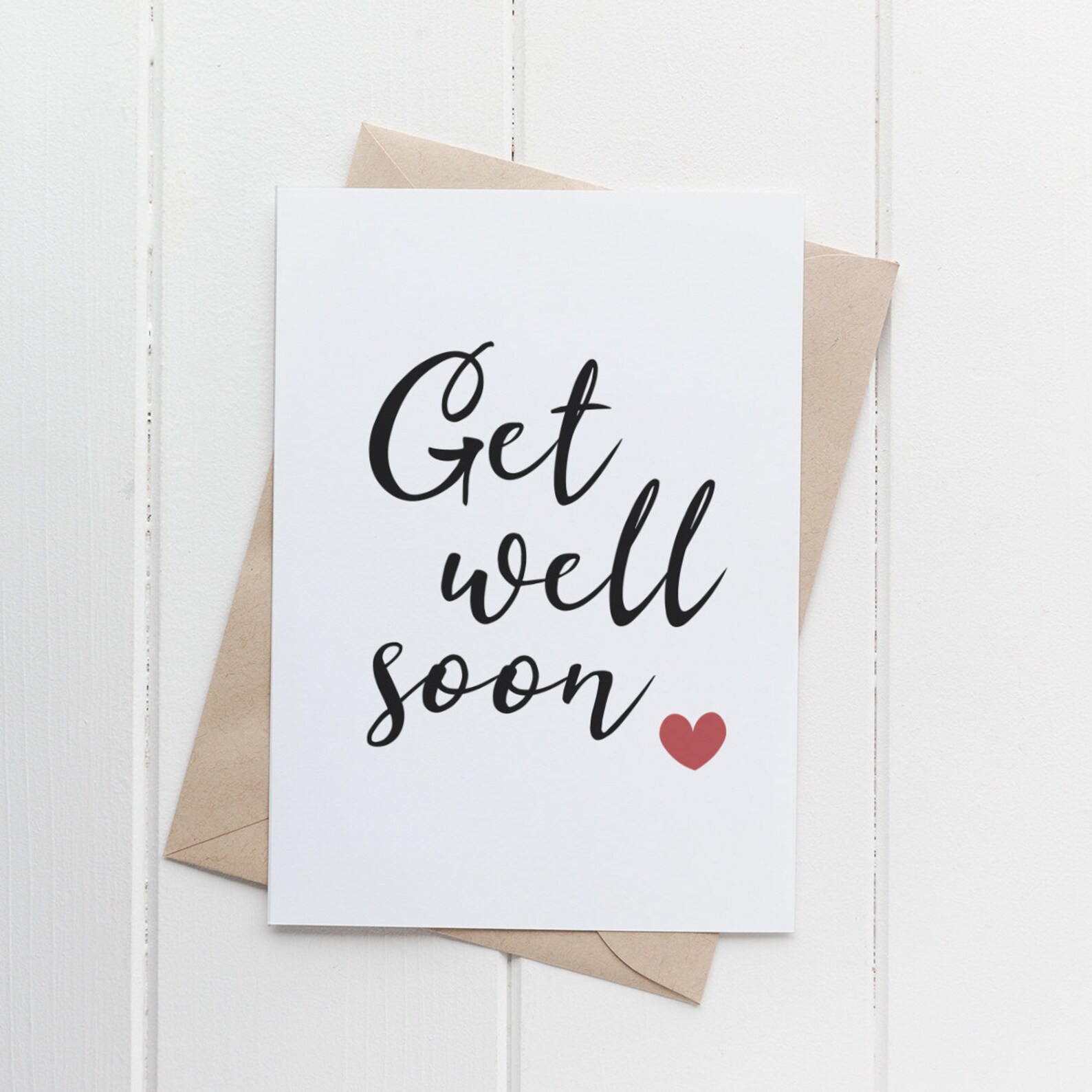Get Well Soon Printable Card Downloadable Card Minimal Style Etsy