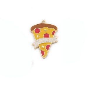 Enameled Slice of Pizza Charm