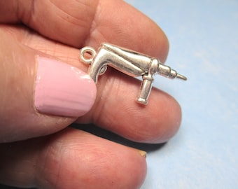 925 Sterling Silver Ski Boot Drill Tool Screwdriver Power Pendant Charm 925 Sterling Silver Ski Boot Drill Tool Screwdriver Power Pendant Charm