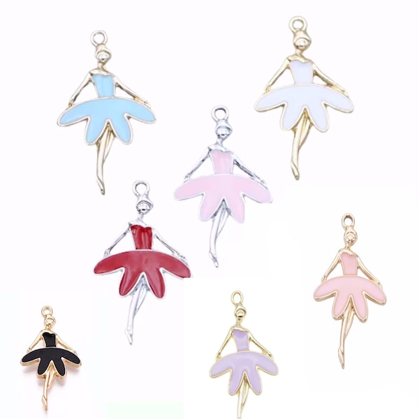 Enameled Ballerina Charm***choice of color