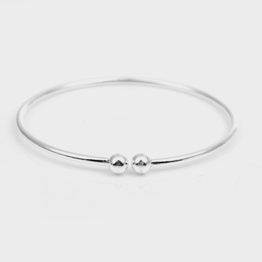 Silver Plated Open Cuff Charm Bracelet free Charm your Choice With Purchase. Etsy