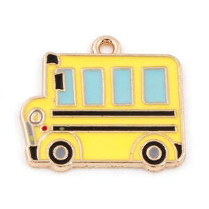 Enamel School Bus Charm