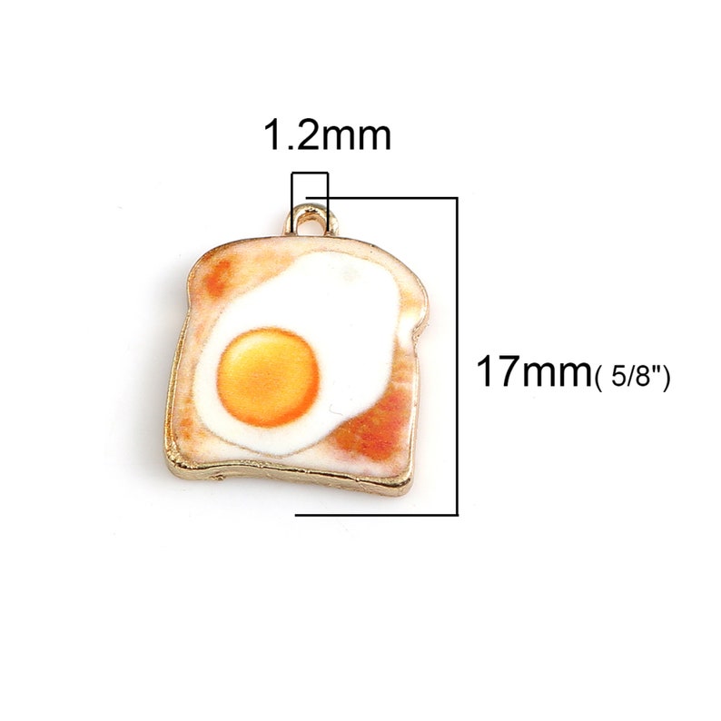 Enameled Egg on Toast Charm