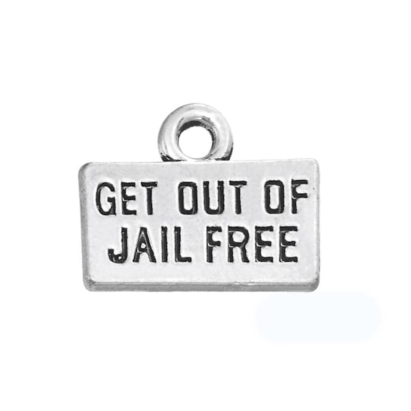 Get out of Jail Free Charm Double Sided