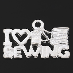 I Love Sewing Charm