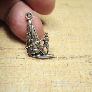 Antique Silver Wind Surfing Charm