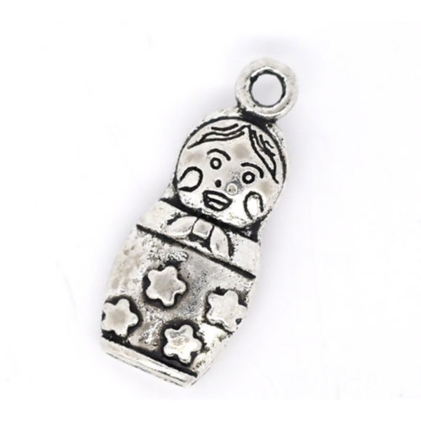 Double Sided Matryoshka Nesting Doll Charm